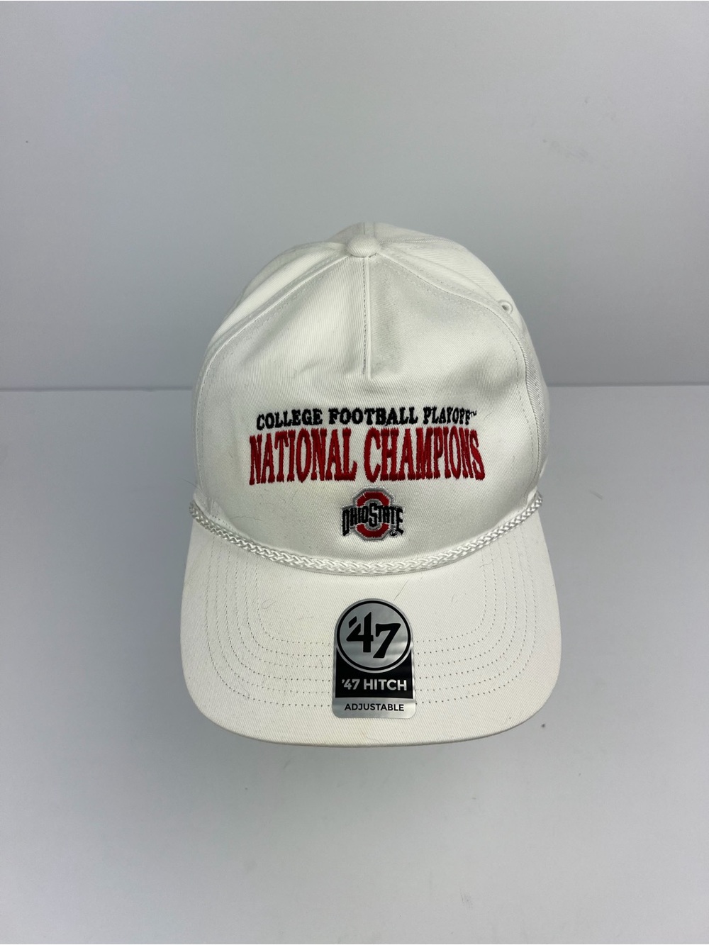 47 White Ohio State National Champions Rope Hat